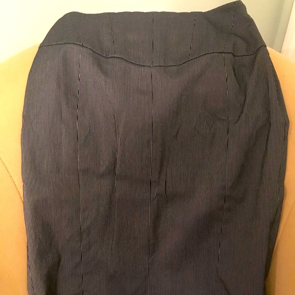 Professional Pinstripe Pencil Skirt